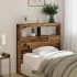Cabecero de cama con LED madera vieja 100x17x102