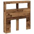 Cabecero de cama con LED madera vieja 100x17x102