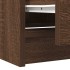 Mueble de TV de madera de roble marrón 40x35x54