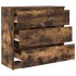 Aparador roble ahumado 80x35x76 cm madera de