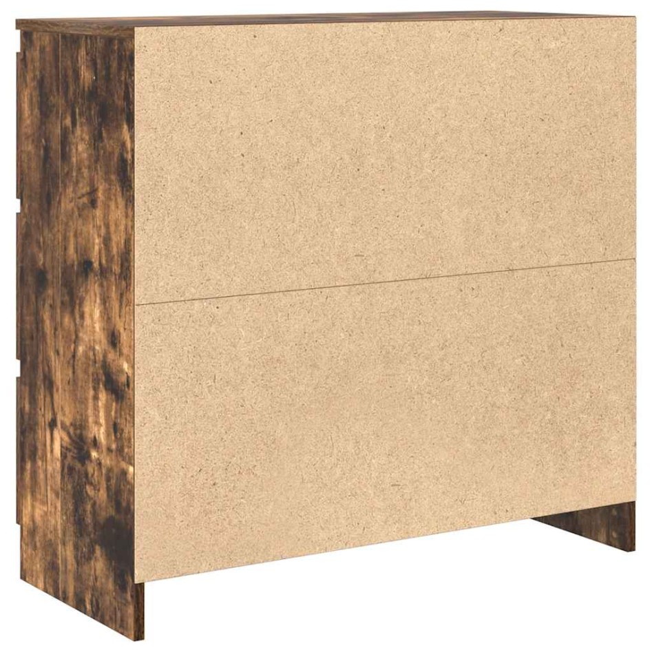 Aparador roble ahumado 80x35x76 cm madera de