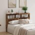 Cabecero de cama con LED madera vieja 160x17x102
