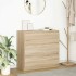 Aparador de roble Sonoma 80x35x76 cm de madera de