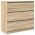 Aparador de roble Sonoma 80x35x76 cm de madera de
