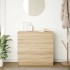 Aparador de roble Sonoma 80x35x76 cm de madera de