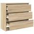 Aparador de roble Sonoma 80x35x76 cm de madera de
