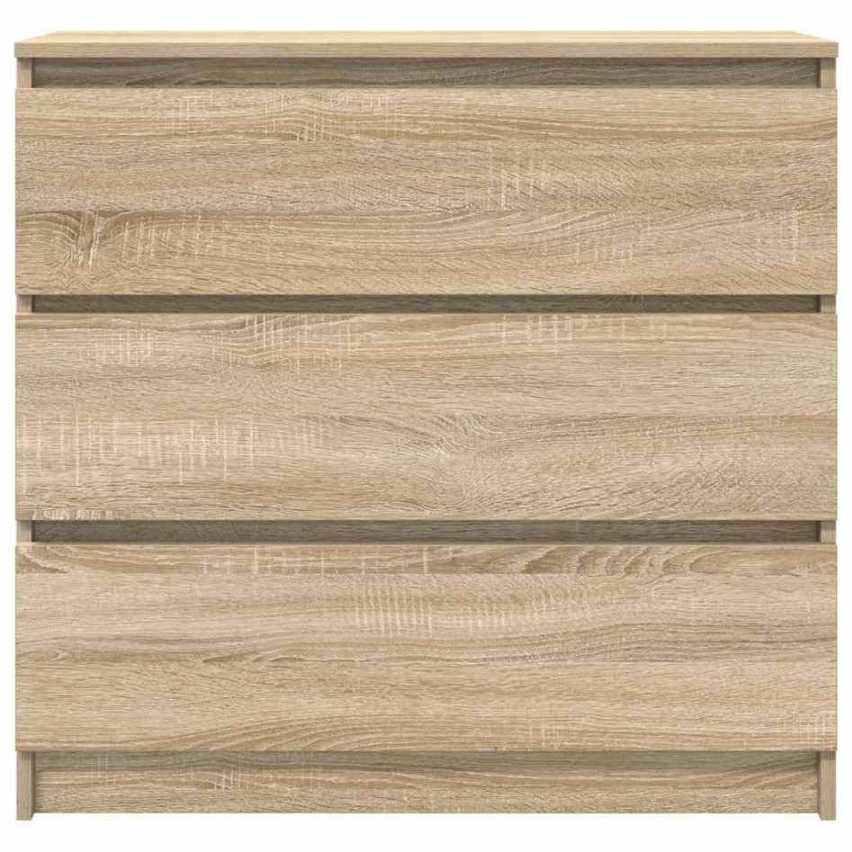 Aparador de roble Sonoma 80x35x76 cm de madera de