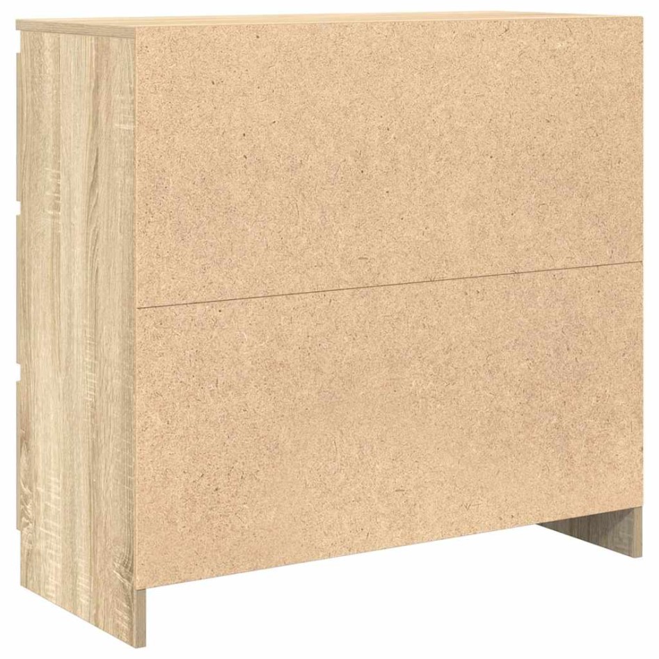 Aparador de roble Sonoma 80x35x76 cm de madera de