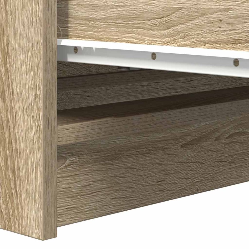 Aparador de roble Sonoma 80x35x76 cm de madera de