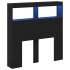 Cabecero de cama con LED roble negro 100x17x102