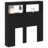 Cabecero de cama con LED roble negro 100x17x102