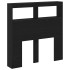 Cabecero de cama con LED roble negro 100x17x102
