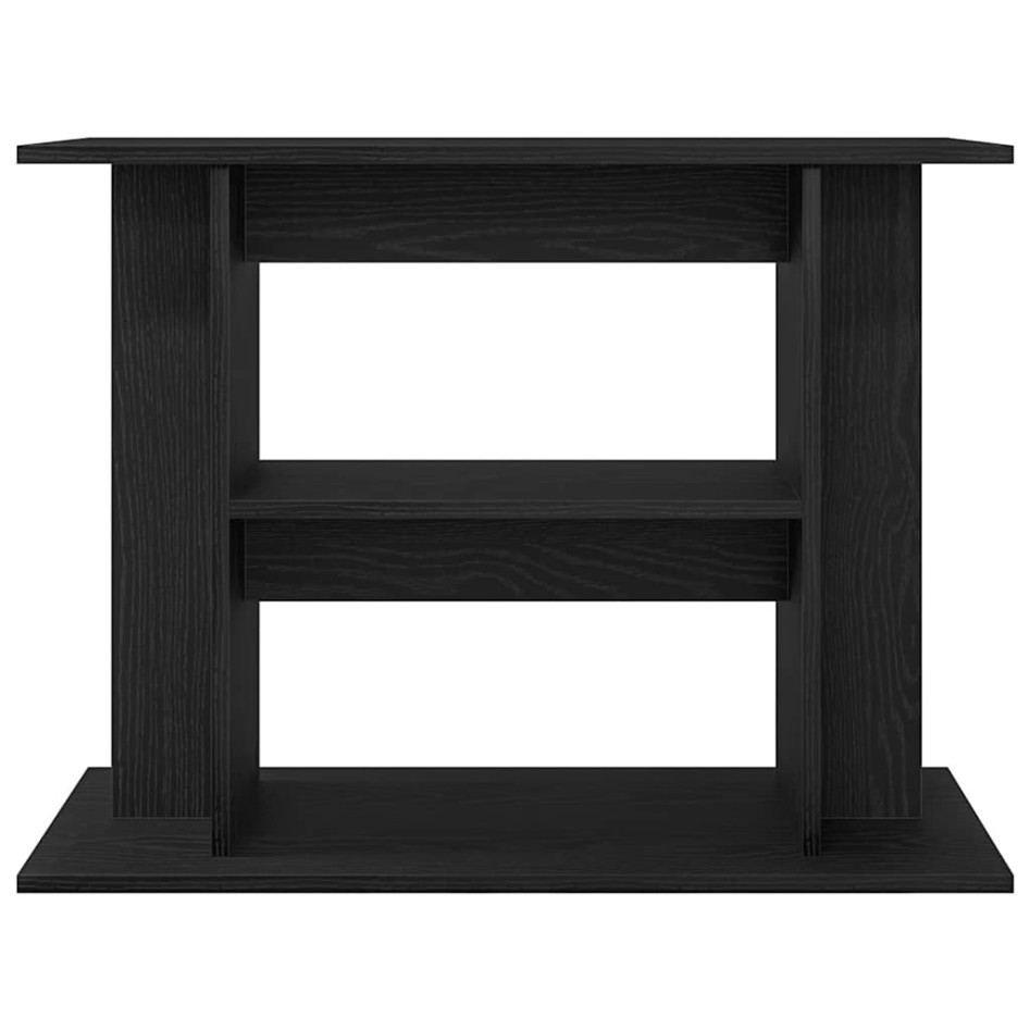 Soporte para acuario de madera de roble negro 80x35x60