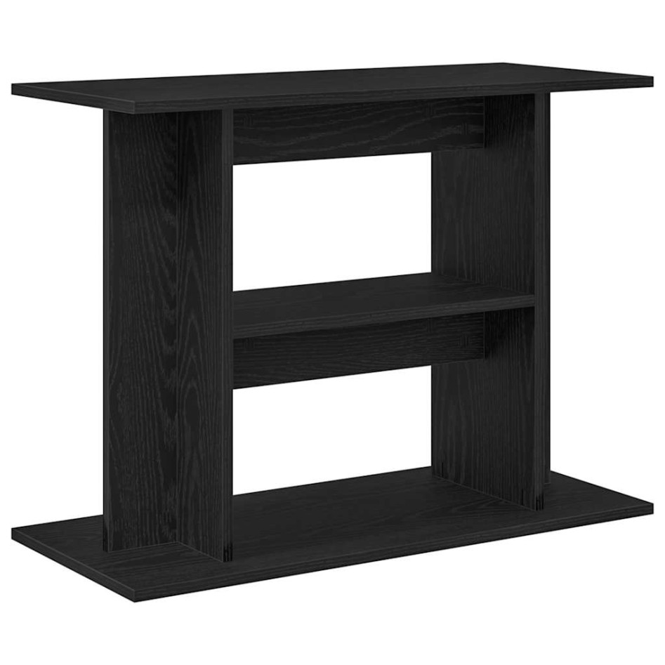 Soporte para acuario de madera de roble negro 80x35x60