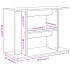 Soporte para acuario de madera de roble negro 80x35x60