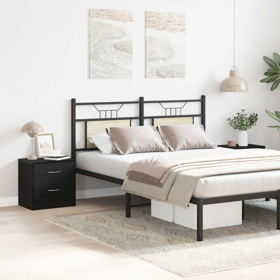 Mesillas de noche 2 uds roble negro 40x30x40