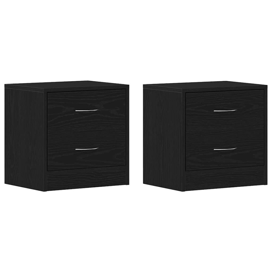 Mesillas de noche 2 uds roble negro 40x30x40