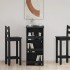 Mesa bar con estante almacenaje roble negro 102x50x103,5