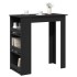 Mesa bar con estante almacenaje roble negro 102x50x103,5