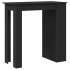 Mesa bar con estante almacenaje roble negro 102x50x103,5