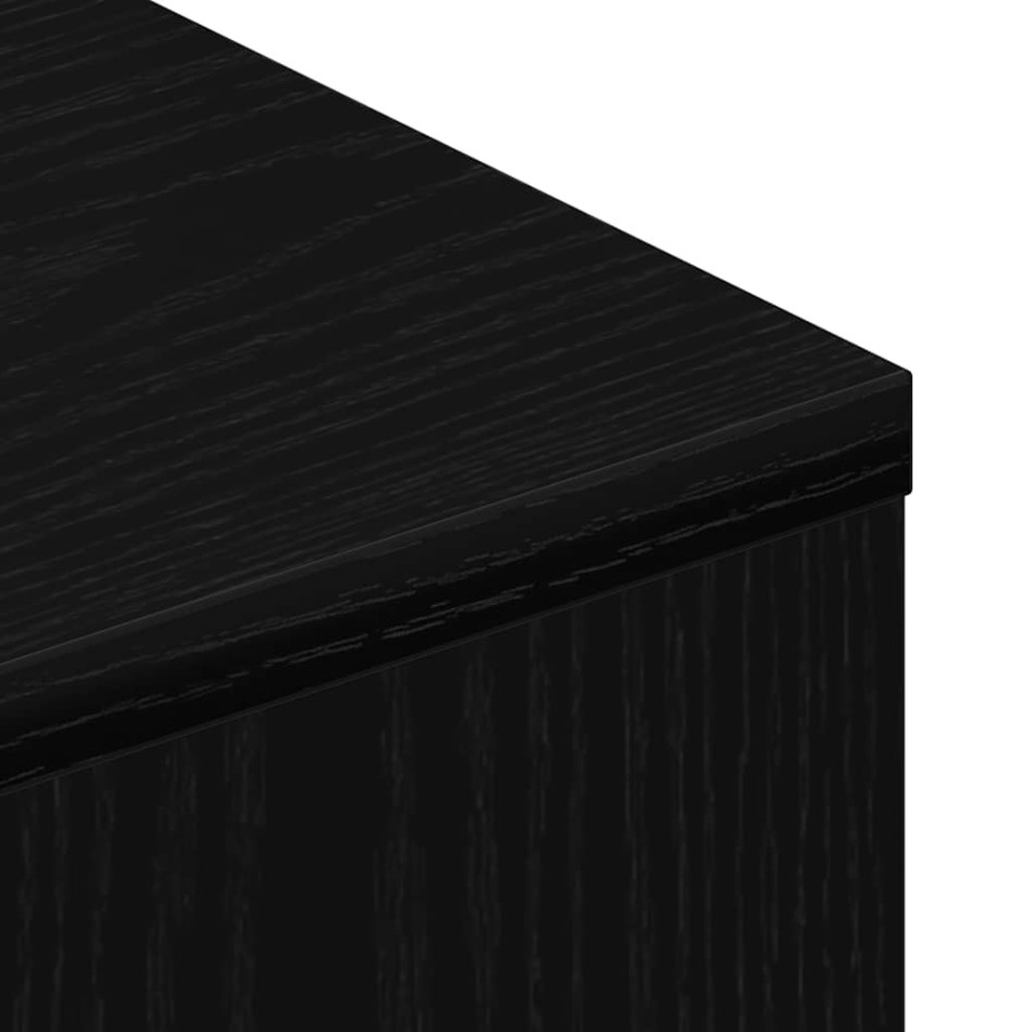 Mueble TV ruedas madera ingeniería roble negro