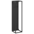 Leñero negro 25x25x100 cm Acero laminado en