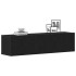Mueble de TV de madera de roble negro 120x30x30,5