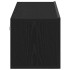 Mueble de TV de madera de roble negro 120x30x30,5