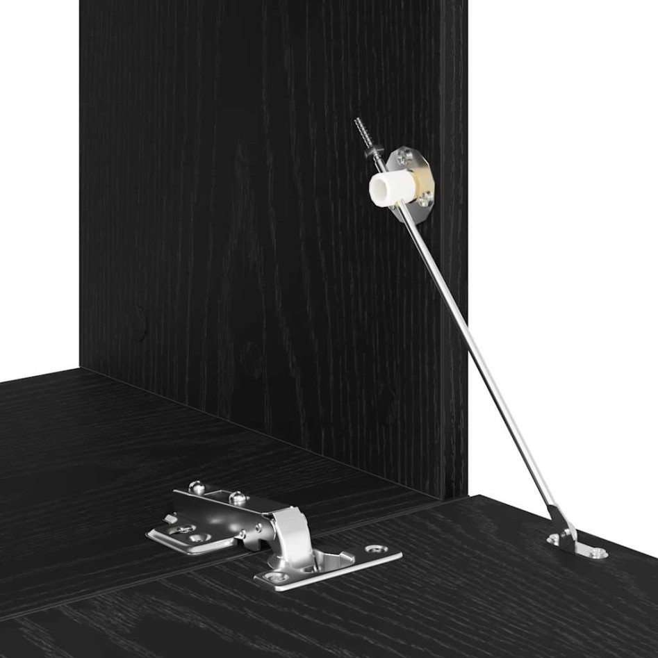 Mueble de TV de madera de roble negro 120x30x30,5