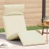 Tumbona plegable color crema 175x54x8,5 cm Tejido