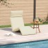 Tumbona plegable color crema 175x54x8,5 cm Tejido