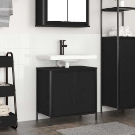 Mueble de baño con lavabo negro 60x34,5x60
