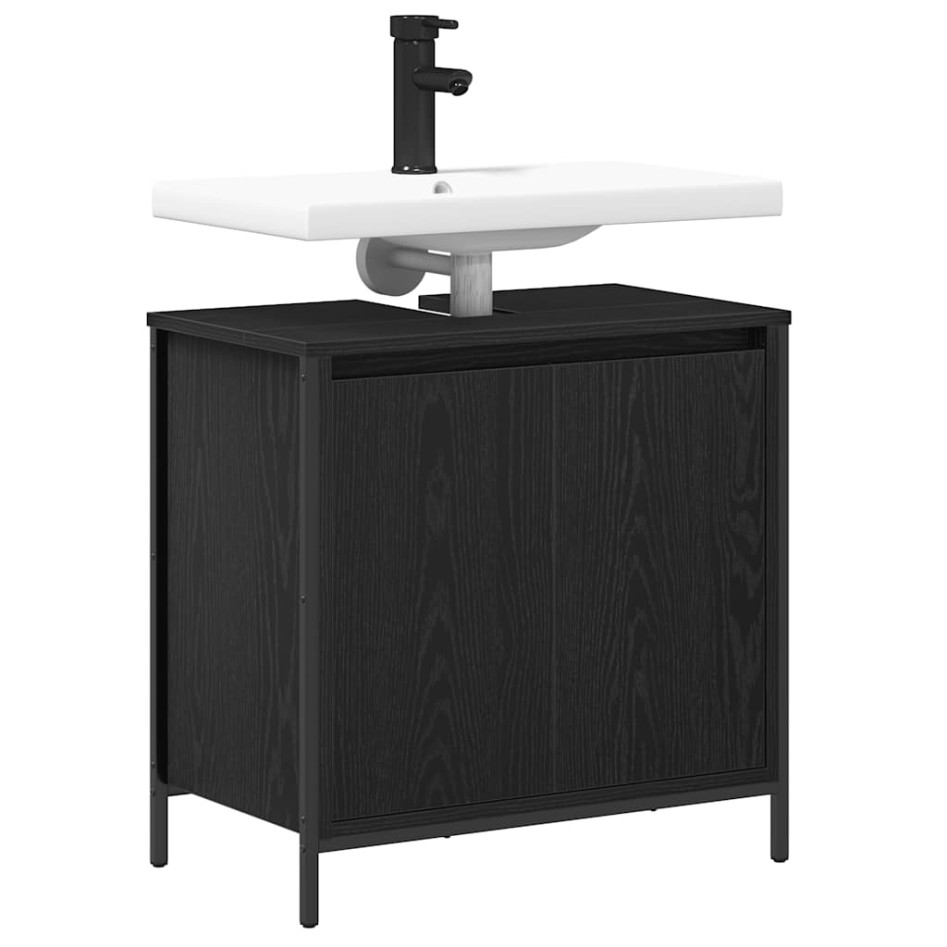 Mueble de baño con lavabo negro 60x34,5x60