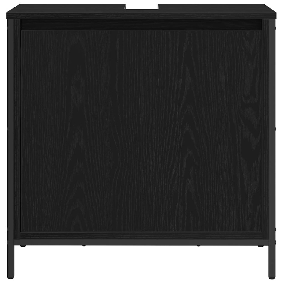 Mueble de baño con lavabo negro 60x34,5x60