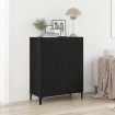 Aparador de madera de roble negro 69,5x34x90 cm