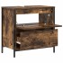Mueble de baño con lavabo y cajones roble ahumado 60x34,5x60