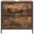 Mueble de baño con lavabo y cajones roble ahumado 60x34,5x60