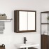 Mueble de baño de pared con espejo roble marrón 60x21x60