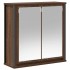 Mueble de baño de pared con espejo roble marrón 60x21x60