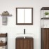 Mueble de baño de pared con espejo roble marrón 60x21x60