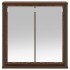 Mueble de baño de pared con espejo roble marrón 60x21x60