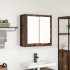 Mueble de baño de pared con espejo roble ahumado 60x21x60