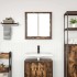 Mueble de baño de pared con espejo roble ahumado 60x21x60