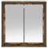 Mueble de baño de pared con espejo roble ahumado 60x21x60