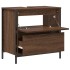 Mueble de baño con lavabo y cajones roble marrón 60x34,5x60