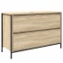 Mueble de baño con lavabo y cajones roble Sonoma 90x34,5x60
