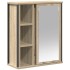 Mueble de baño de pared con espejo roble Sonoma 50x21x60
