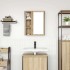 Mueble de baño de pared con espejo roble Sonoma 50x21x60