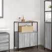 Mueble de baño con estantes gris Sonoma 76,5x35x95 cm