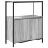 Mueble de baño con estantes gris Sonoma 76,5x35x95